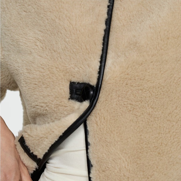 Mango Women's Tan Shearling Jacket - Picture 4 of 7